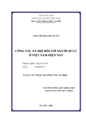 Công Tác Xã Hội Đối Với Người Di Cư Tại Việt Nam: Thực