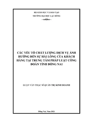 Yếu Tố Chất Lượng Dịch Vụ Ảnh Hưởng Đến Sự Hài Lòng Của