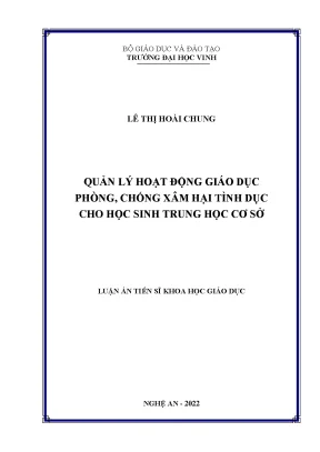 Quản Lý Hoạt Động Giáo Dục Phòng, Chống Xâm Hại Tình Dục