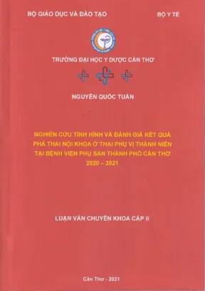 Nghiên Cứu Tình Hình Phá Thai Nội Khoa Ở Thai Phụ Vị