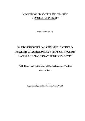 Các Yếu Tố Thúc Đẩy Giao Tiếp Trong Lớp Học Tiếng Anh