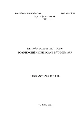 Kế Toán Doanh Thu Trong Doanh Nghiệp Kinh Doanh Bất Động