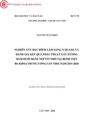 Nghiên Cứu Kết Quả Phẫu Thuật Gãy Xương Hàm Dưới Tại