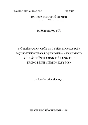 Nghiên cứu mối liên quan giữa teo niêm mạc dạ dày và ung thư