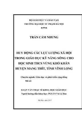 Huy động lực lượng xã hội trong giáo dục kỹ năng sống 