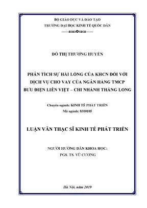 Phân Tích Sự Hài Lòng Của Khách Hàng Đối Với Dịch Vụ Cho