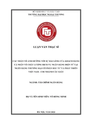 Nghiên Cứu Các Nhân Tố Ảnh Hưởng Đến Sự Hài Lòng Của