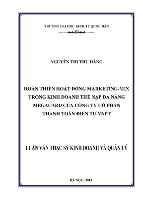 Hoàn thiện hoạt động marketing-mix cho thẻ nạp đa năng