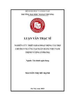 Triển Khai Tài Trợ Chuỗi Cung Ứng Tại VPBank: Nghiên Cứu