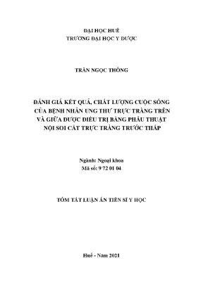 Đánh Giá Chất Lượng Cuộc Sống Bệnh Nhân Ung Thư Đại