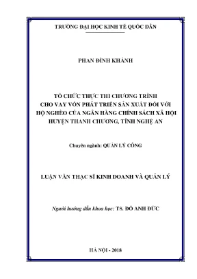 Chương Trình Cho Vay Vốn Phát Triển Sản Xuất Đối Với Hộ