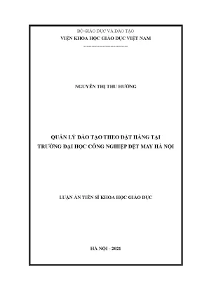 Quản Lý Đào Tạo Theo Đặt Hàng Tại Trường Đại Học Công 