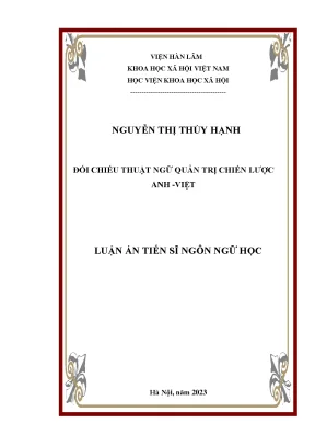 Đối Chiếu Thuật Ngữ Quản Trị Chiến Lược Anh-Việt: Nghiên
