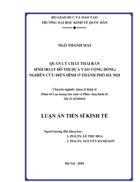 Quản Lý Chất Thải Rắn Sinh Hoạt Đô Thị Dựa Vào Cộng Đồng