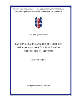 Tác Động Của Đa Dạng Hóa Thu Nhập Đến Khả Năng Sinh Lời