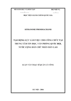 Tăng cường động lực làm việc cho công chức tại Trung tâm