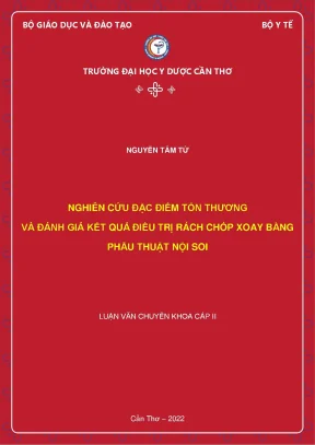 Nghiên Cứu Đặc Điểm Tổn Thương và Kết Quả Điều Trị Rách 