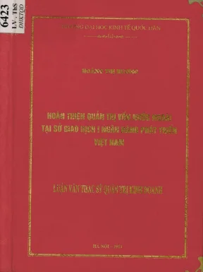 Quản Trị Vốn Nước Ngoài Tại Ngân Hàng Phát Triển Việt Nam