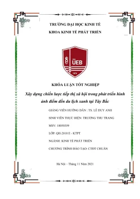 Chiến Lược Tiếp Thị Xã Hội Phát Triển Hình Ảnh Du Lịch
