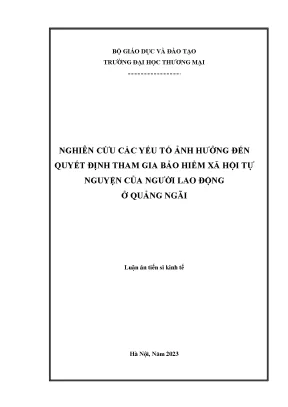 Nghiên Cứu Yếu Tố Ảnh Hưởng Đến Quyết Định Tham Gia Bảo