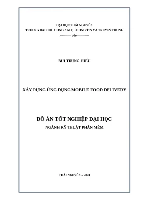 Xây Dựng Ứng Dụng Giao Hàng Thực Phẩm Di Động