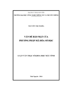 Bảo Mật Trong Phương Pháp Mã Hóa Số Học
