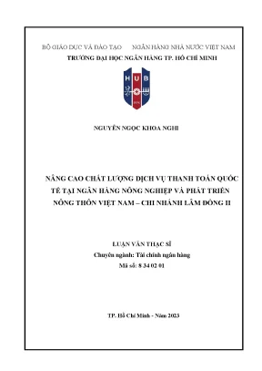 Nâng Cao Chất Lượng Dịch Vụ Thanh Toán Quốc Tế Tại
