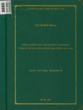Nâng Cao Năng Lực Cạnh Tranh Của Hoạt Động Tín Dụng Tại 