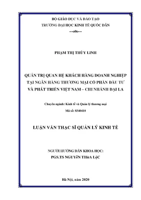 Quản Trị Quan Hệ Khách Hàng Doanh Nghiệp Tại Ngân Hàng 
