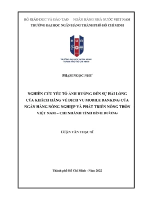 Nghiên cứu sự hài lòng của khách hàng với dịch vụ Mobile