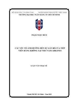 Các yếu tố ảnh hưởng đến sự trung thành của tiếp viên