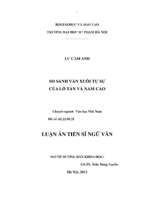 So Sánh Văn Xuôi Tự Sự Giữa Lỗ Tấn và Nam Cao