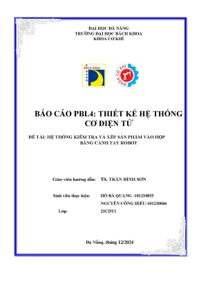Thiết Kế Hệ Thống Kiểm Tra và Xếp Sản Phẩm Bằng Cánh Tay 