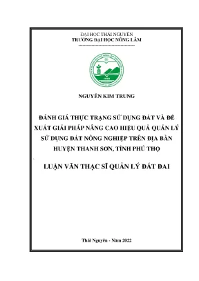 Đánh Giá Hiện Trạng Sử Dụng Đất Nông Nghiệp Tại Huyện