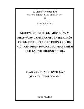 Đánh Giá Sự Xâm Nhập Của Hàng Hóa Trung Quốc Tại Thị