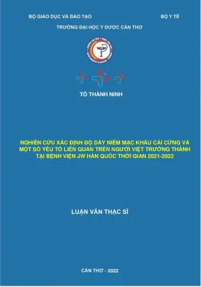 Nghiên Cứu Độ Dày Niêm Mạc Khẩu Cái Cứng Ở Người Việt