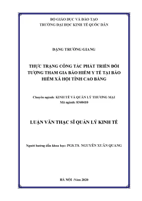 Phát Triển Đối Tượng Tham Gia Bảo Hiểm Y Tế Tại Cao 