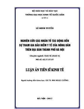 Nghiên cứu các nhân tố ảnh hưởng đến sự tham gia bảo