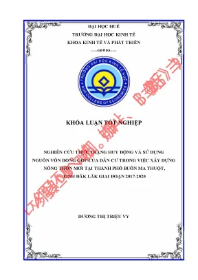 Nghiên cứu huy động và sử dụng nguồn vốn dân cư trong