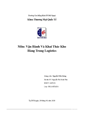 Vận Hành và Khai Thác Kho Hàng Trong Logistics: Quy 