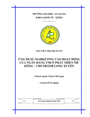 Ứng Dụng Marketing Trong Ngân Hàng TMCP Phát Triển Mê