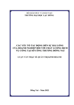 Yếu Tố Ảnh Hưởng Đến Sự Hài Lòng Của Doanh Nghiệp Về
