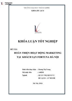 Hoàn Thiện Hoạt Động Marketing Tại Khách Sạn Fortuna Hà Nội