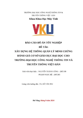 Hệ thống quản lý minh chứng đánh giá cho cơ sở giáo dục 
