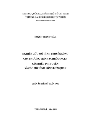 Nghiên Cứu Mô Hình Truyền Sóng Phương Trình Schrödinger