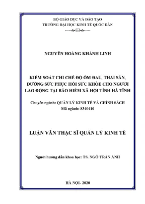 Kiểm Soát Chi Chế Độ Ốm Đau và Thai Sản Tại Bảo Hiểm Xã 