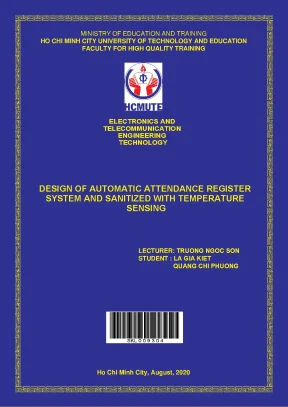 Hệ Thống Điểm Danh Tự Động Kết Hợp Máy Khử Khuẩn và Cảm 
