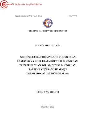 Nghiên Cứu Đặc Điểm Khớp Thái Dương Hàm Trên Bệnh Nhân