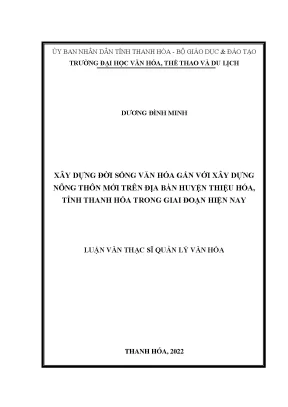 Xây Dựng Đời Sống Văn Hóa Gắn Với Nông Thôn Mới Tại