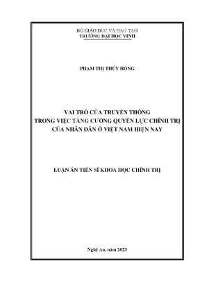 Vai Trò Của Truyền Thông Trong Tăng Cường Quyền Lực